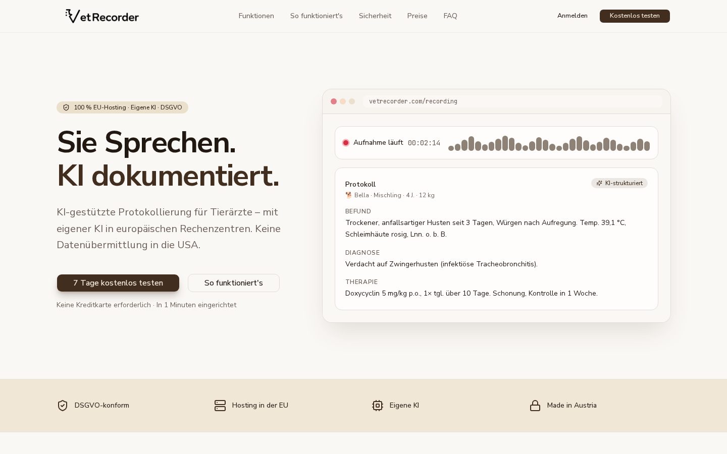 VetRecorder Homepage