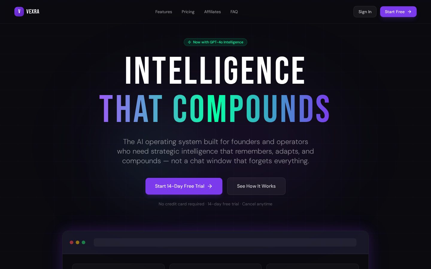 Vexra Homepage