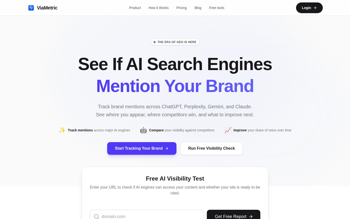 ViaMetric Homepage