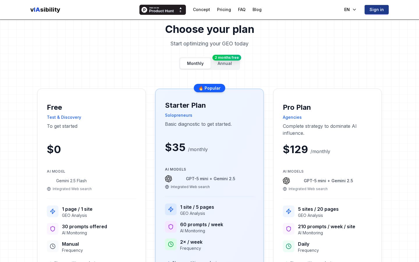 vIAsibility Pricing