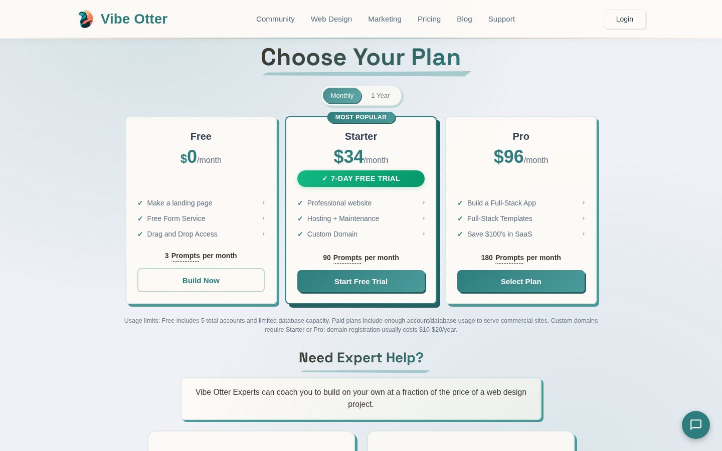 Vibe Otter Pricing