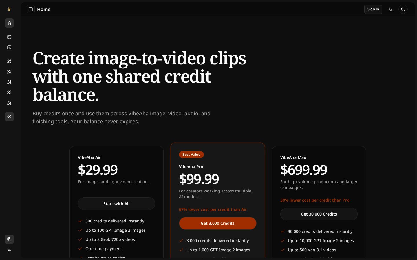 vibeaha Pricing