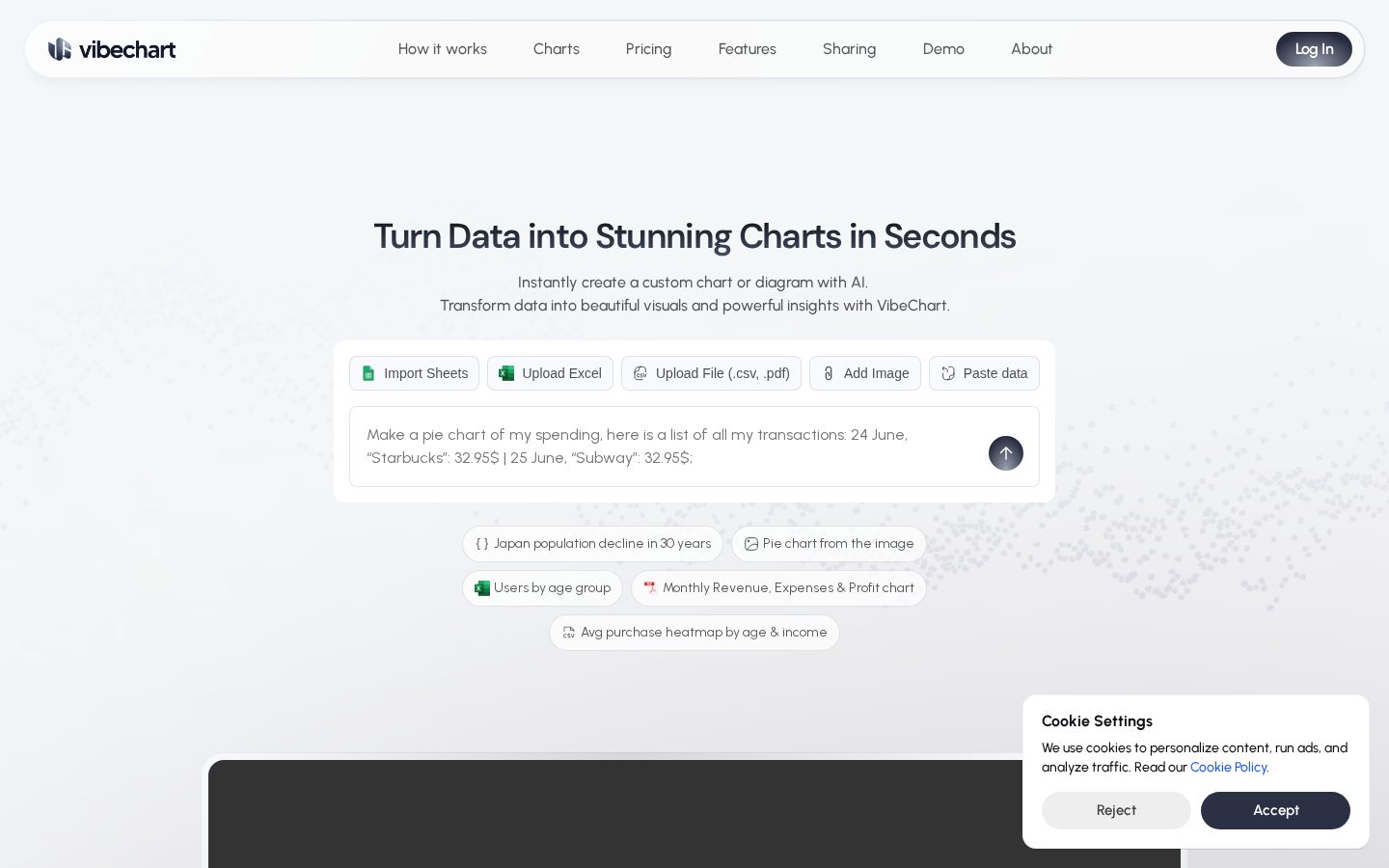 VibeChart Homepage