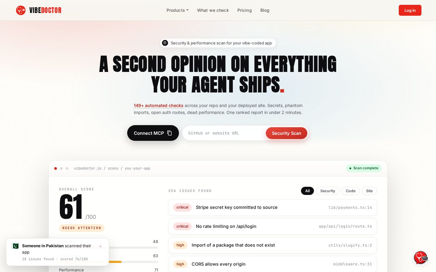 VibeDoctor Homepage