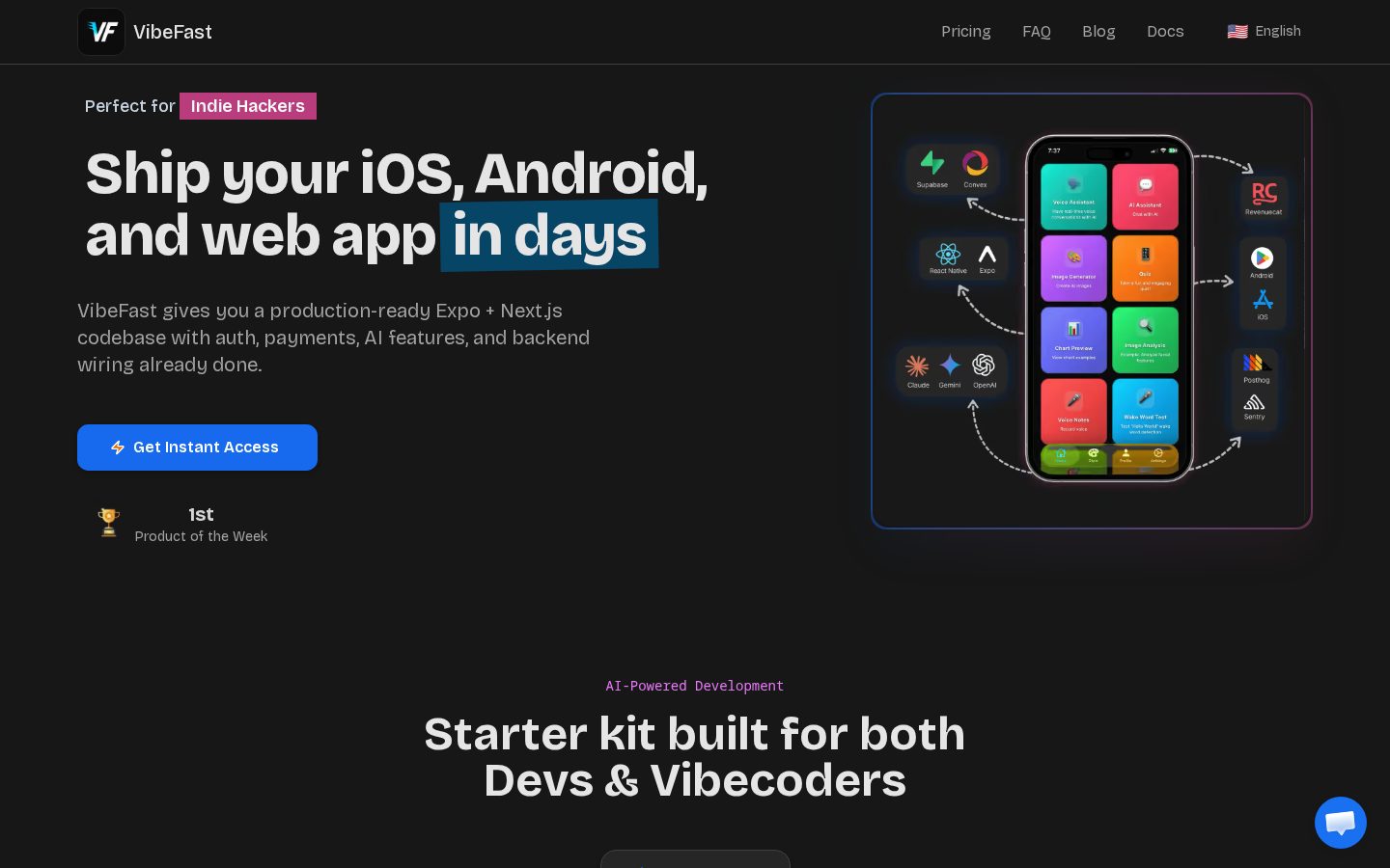VibeFast Homepage