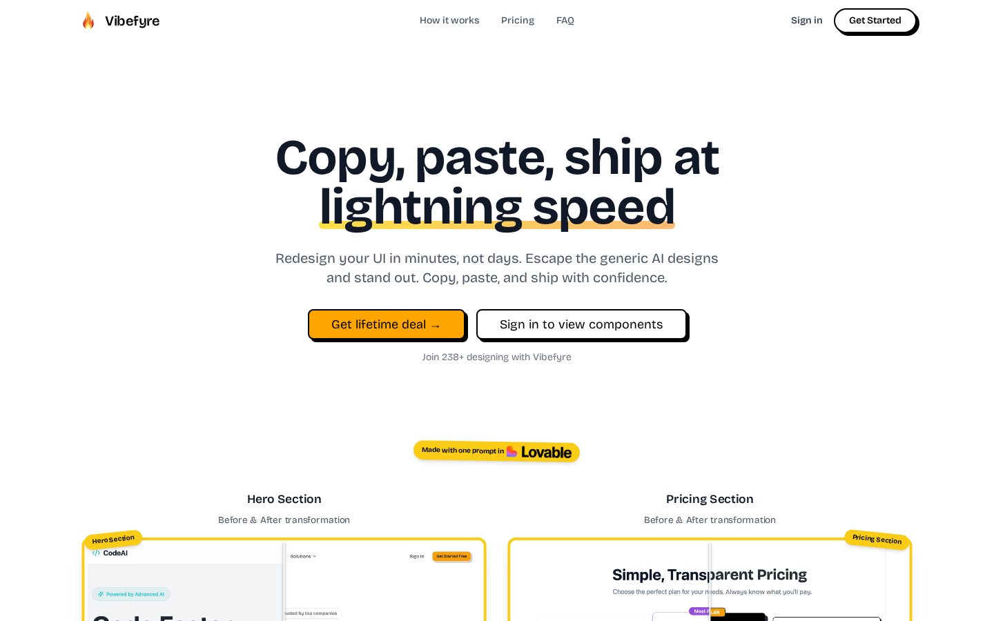 Vibefyre Homepage