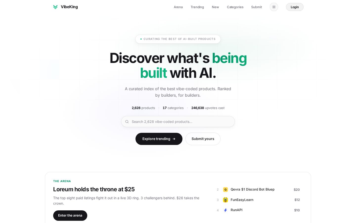 VibeKing Homepage
