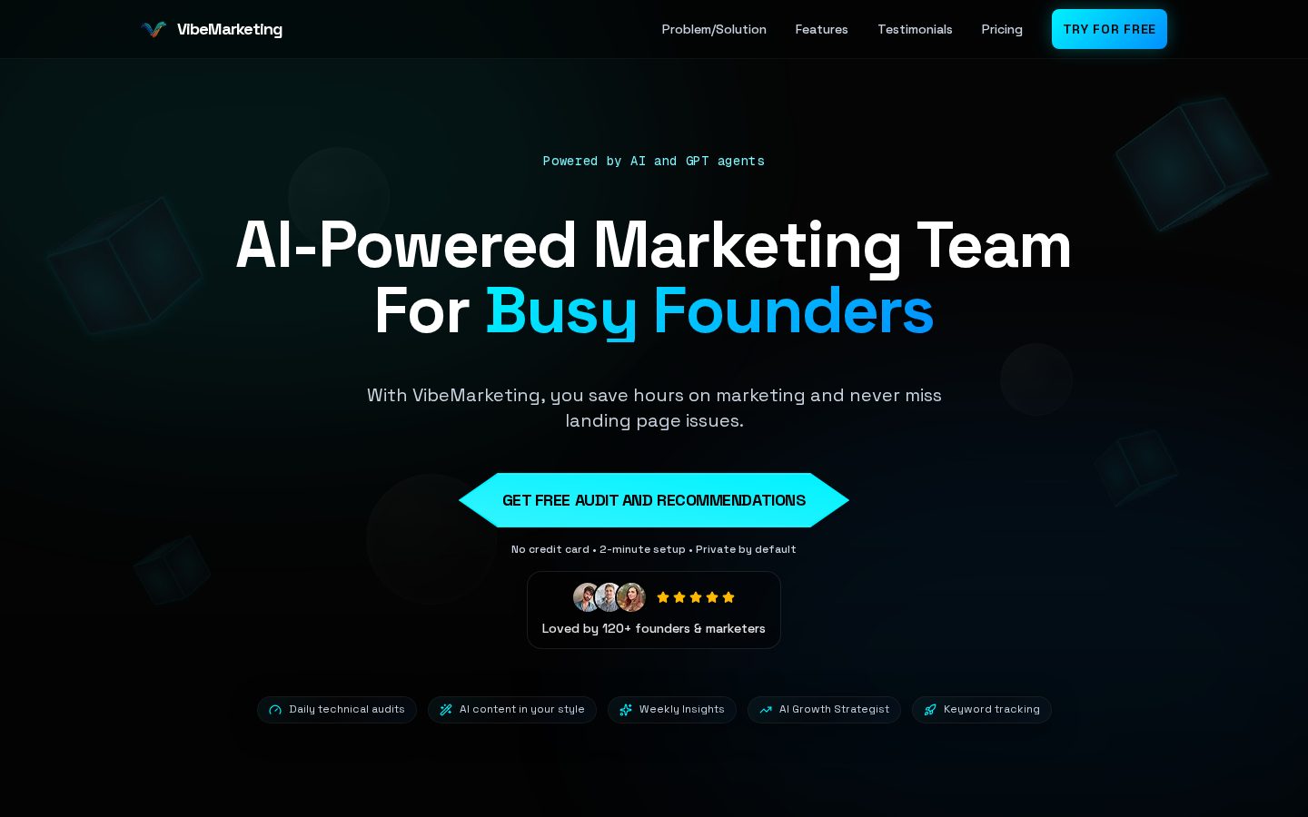 VibeMarketing Homepage