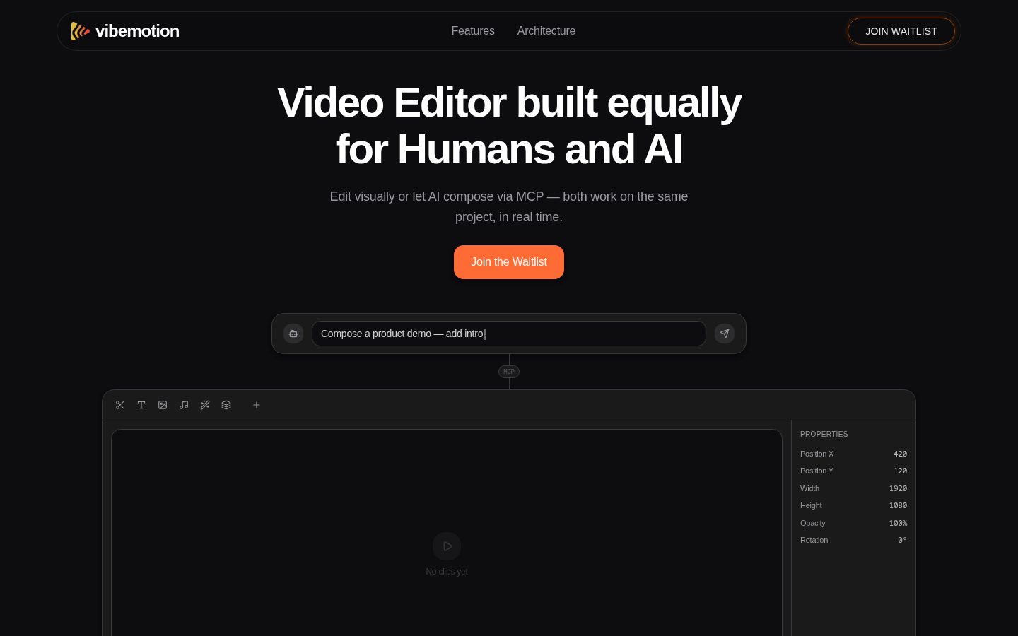 Vibemotion AI Homepage