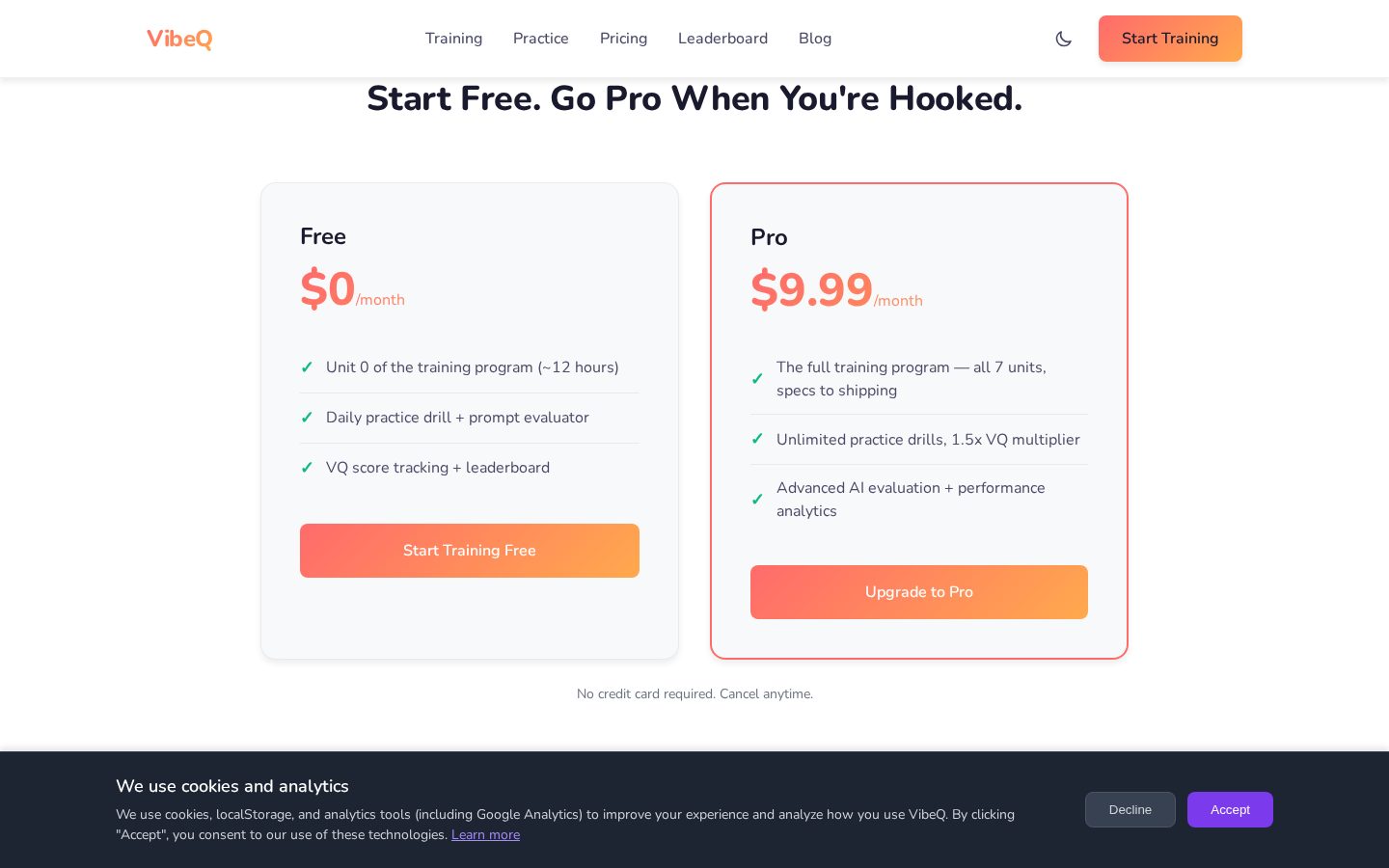 VibeQ Pricing