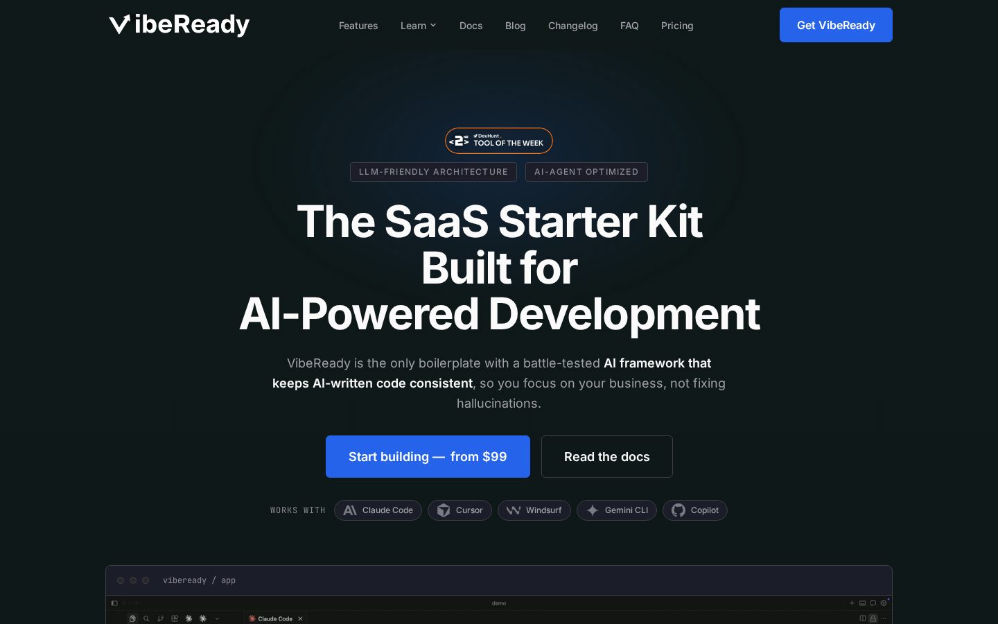 VibeReady Homepage