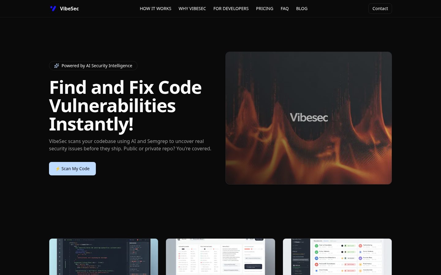 VibeSec Homepage