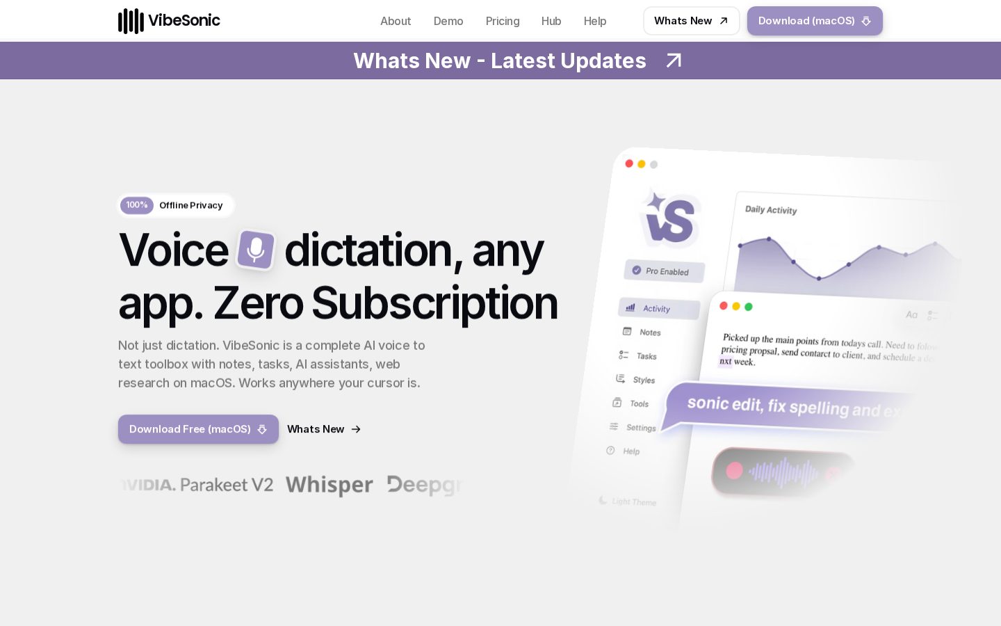 VibeSonic Homepage