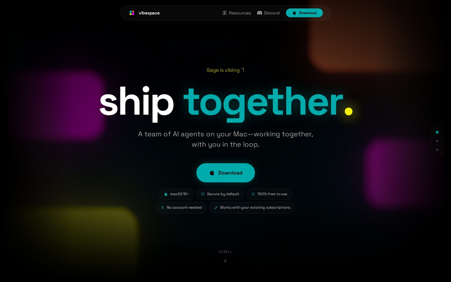 Vibespace Homepage