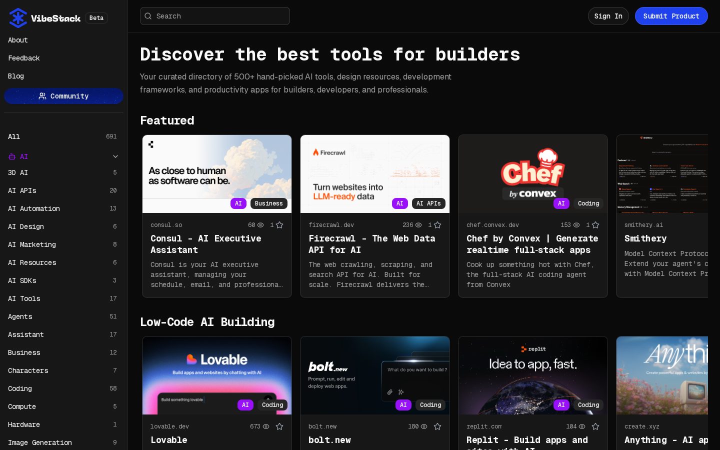 VibeStack Homepage