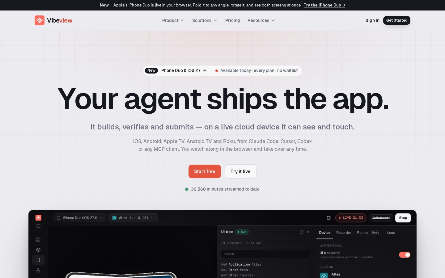 VibeView Homepage