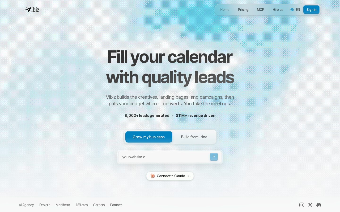 Vibiz Homepage