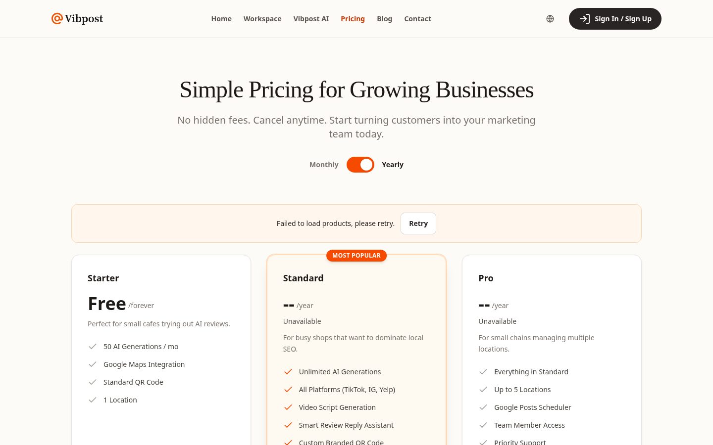VibPost Pricing