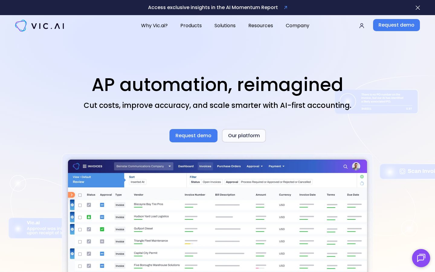 Vic.ai Homepage