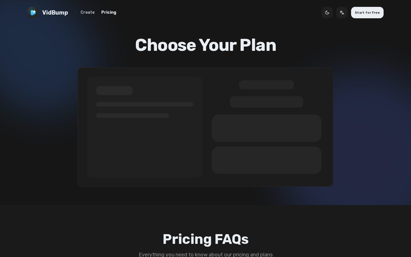 VidBump Pricing