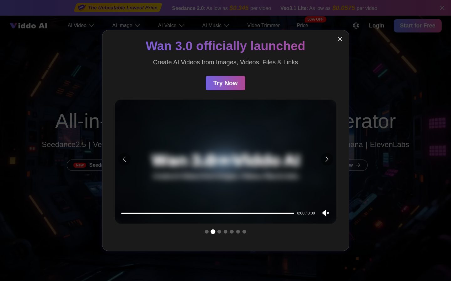 Viddo AI Homepage