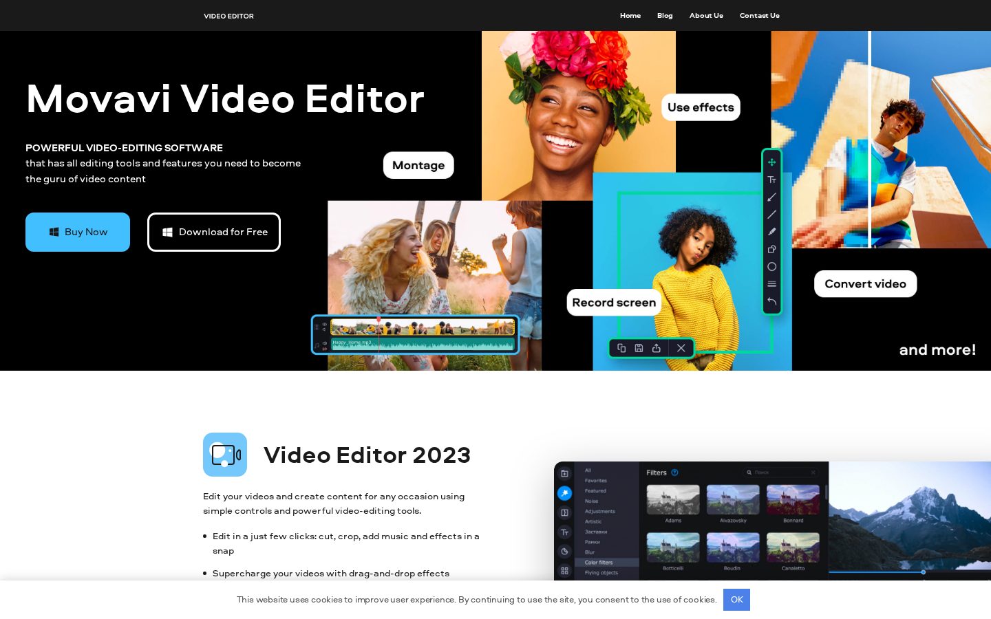 Video Editor AI Homepage