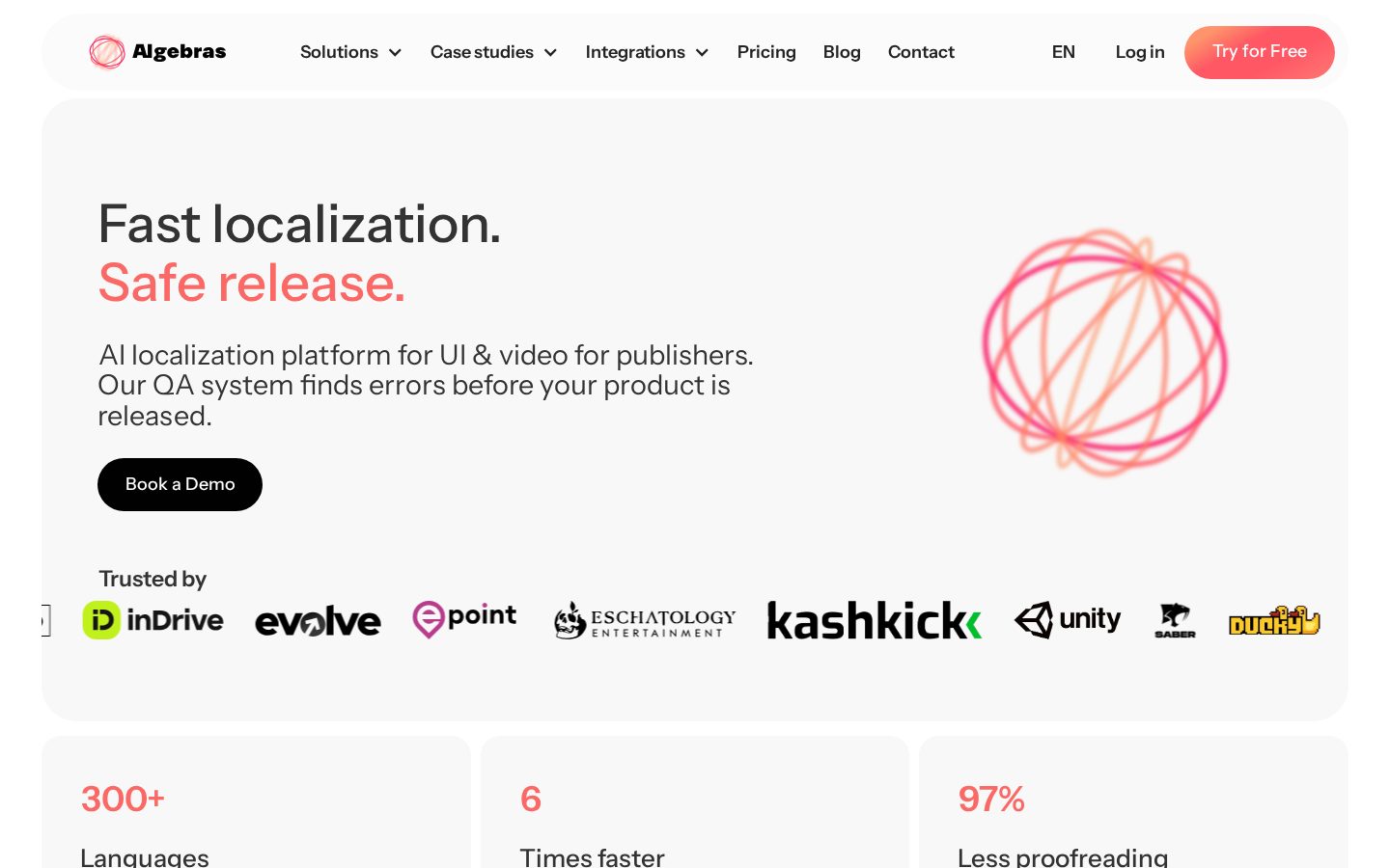 Video Localization by Algebras Homepage
