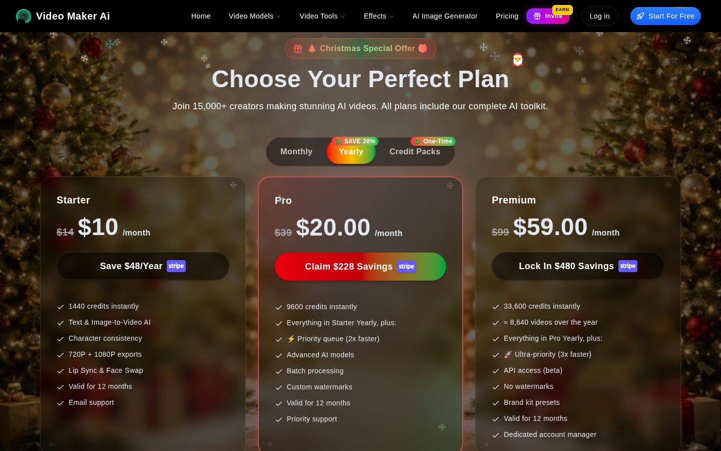 Video Maker AI Pricing