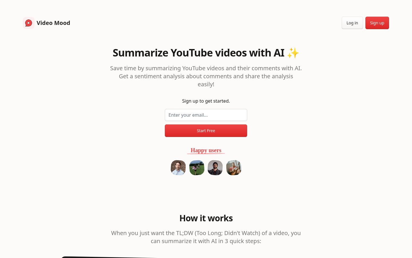 Video Mood Homepage
