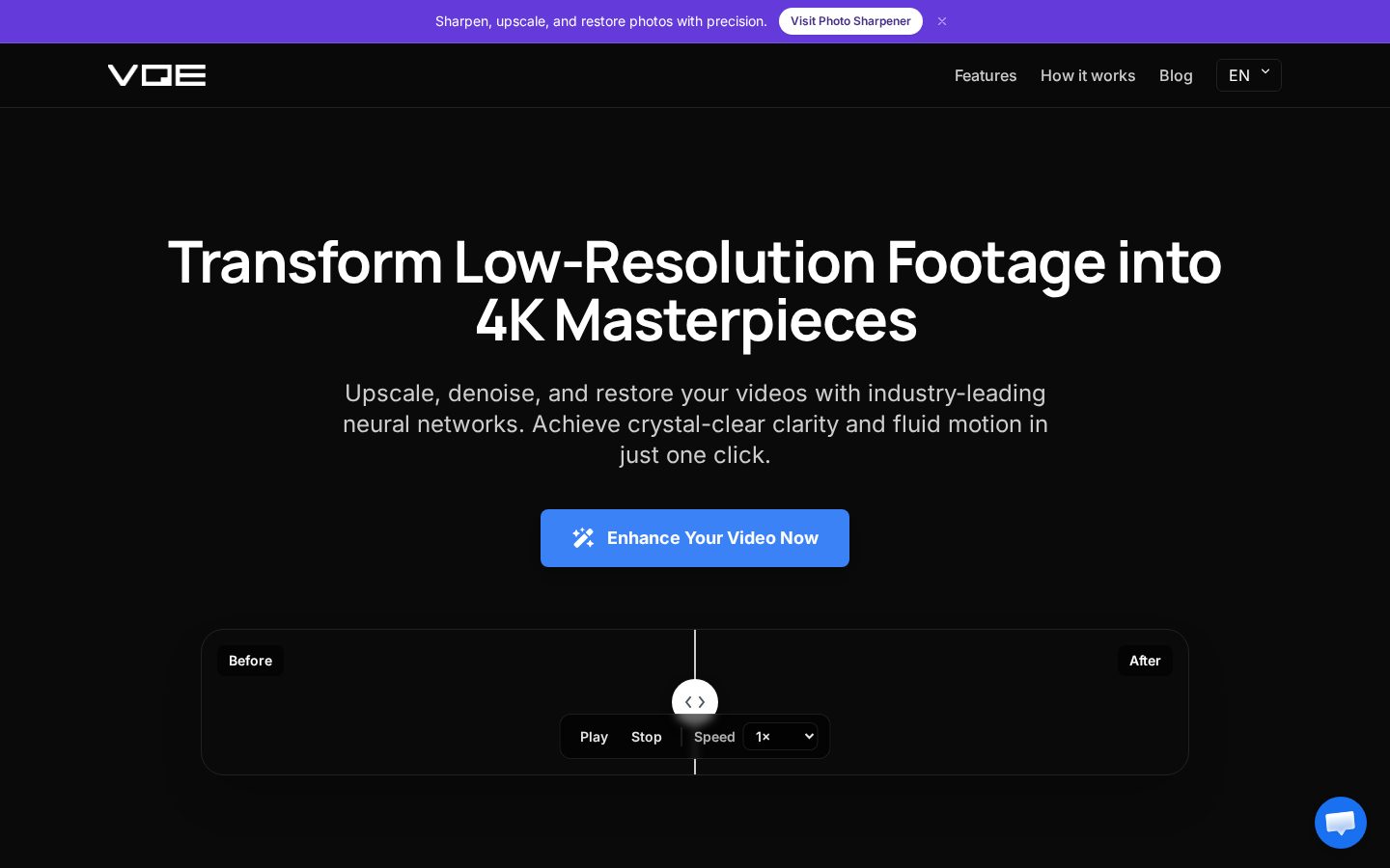 Video Quality Enhancer Homepage