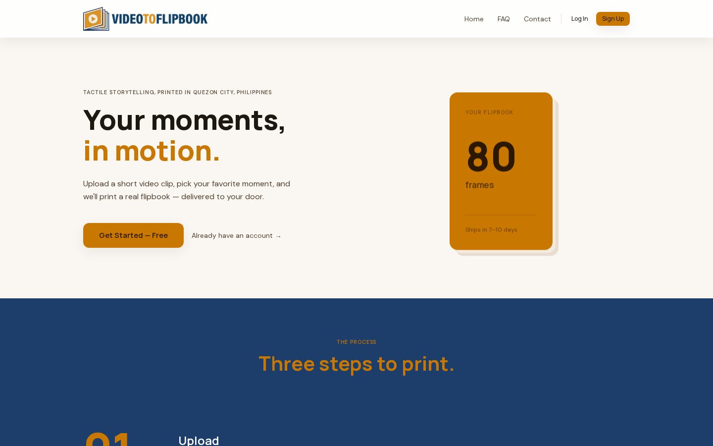 Video to Flipbook Homepage