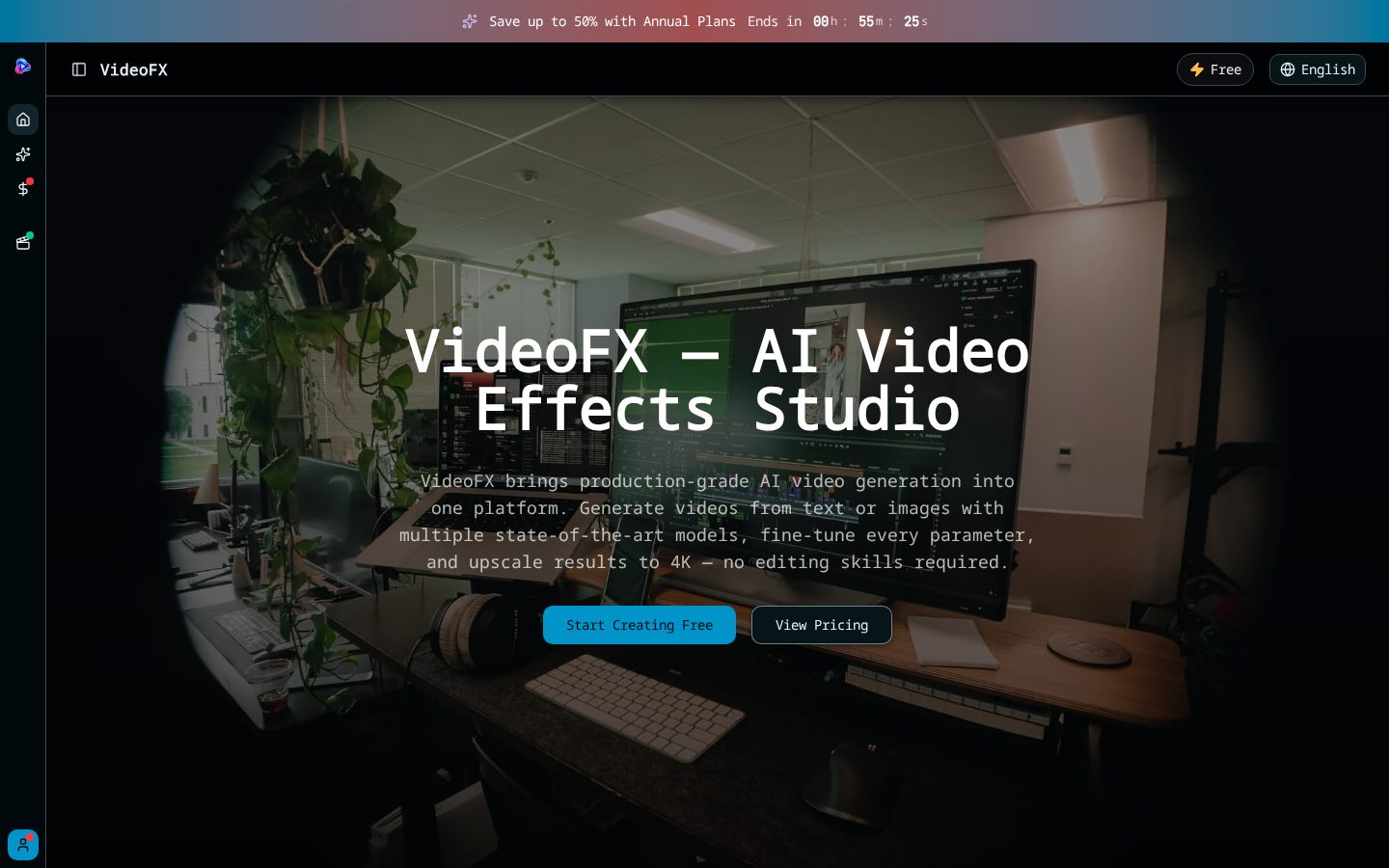 VideoFX Homepage