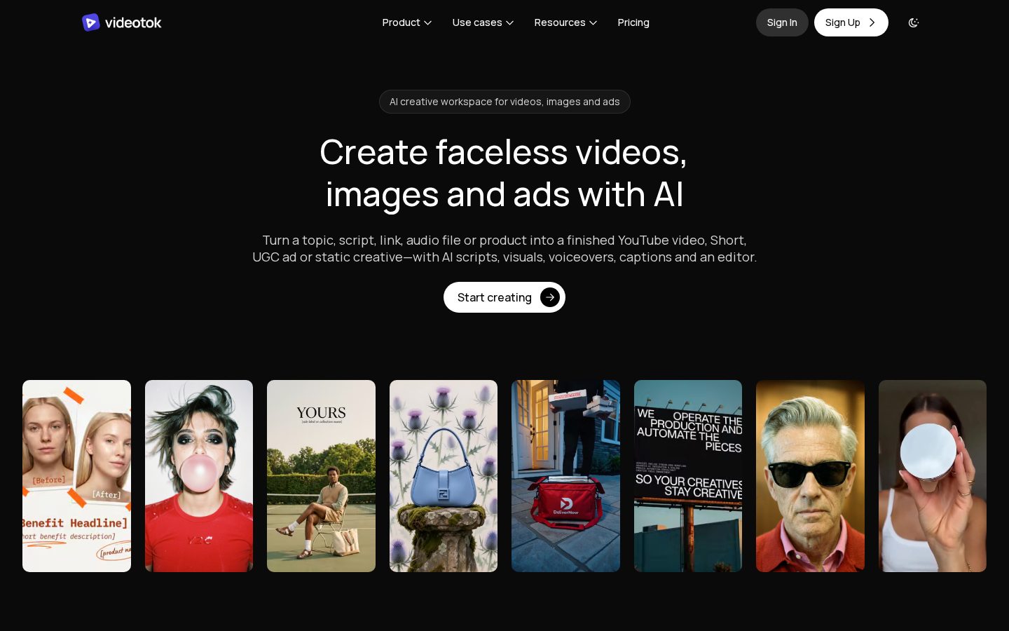 Videotok Homepage