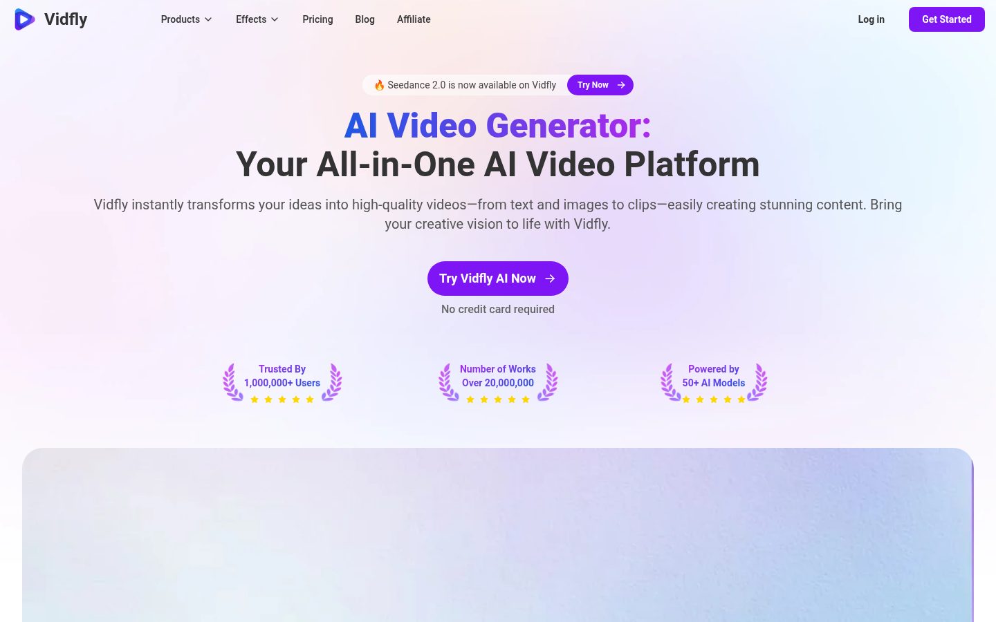 Vidfly Homepage