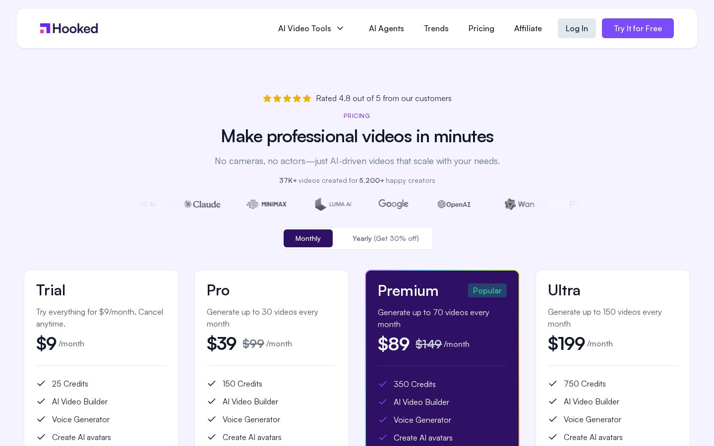 VidMe Pricing