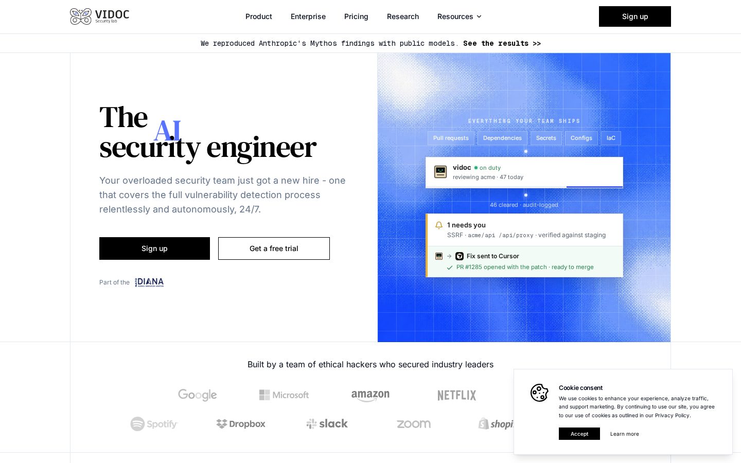 Vidoc Security Lab Homepage