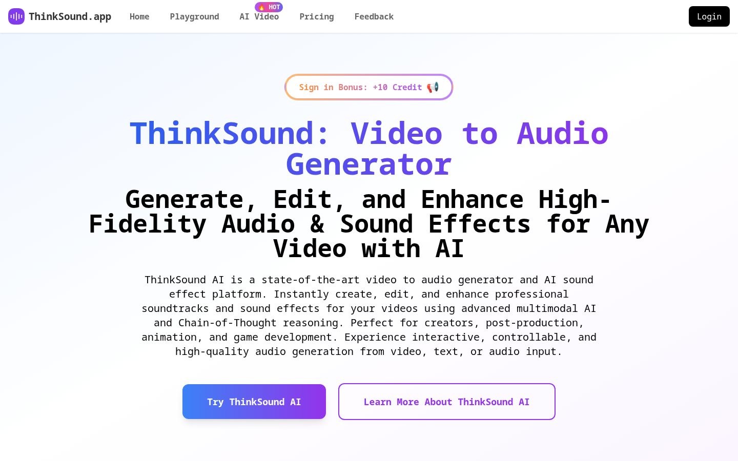 Vidoe to Audio Homepage