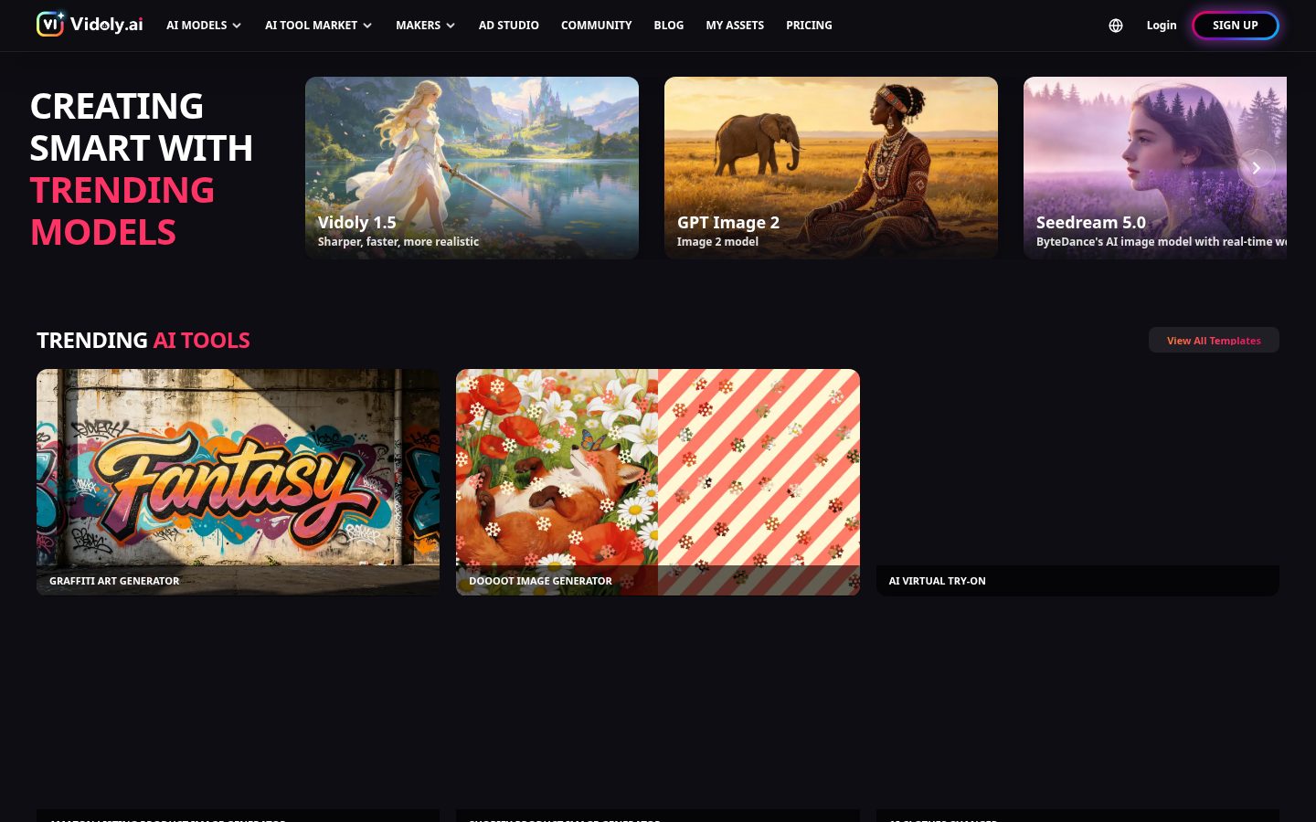 Vidoly AI Homepage