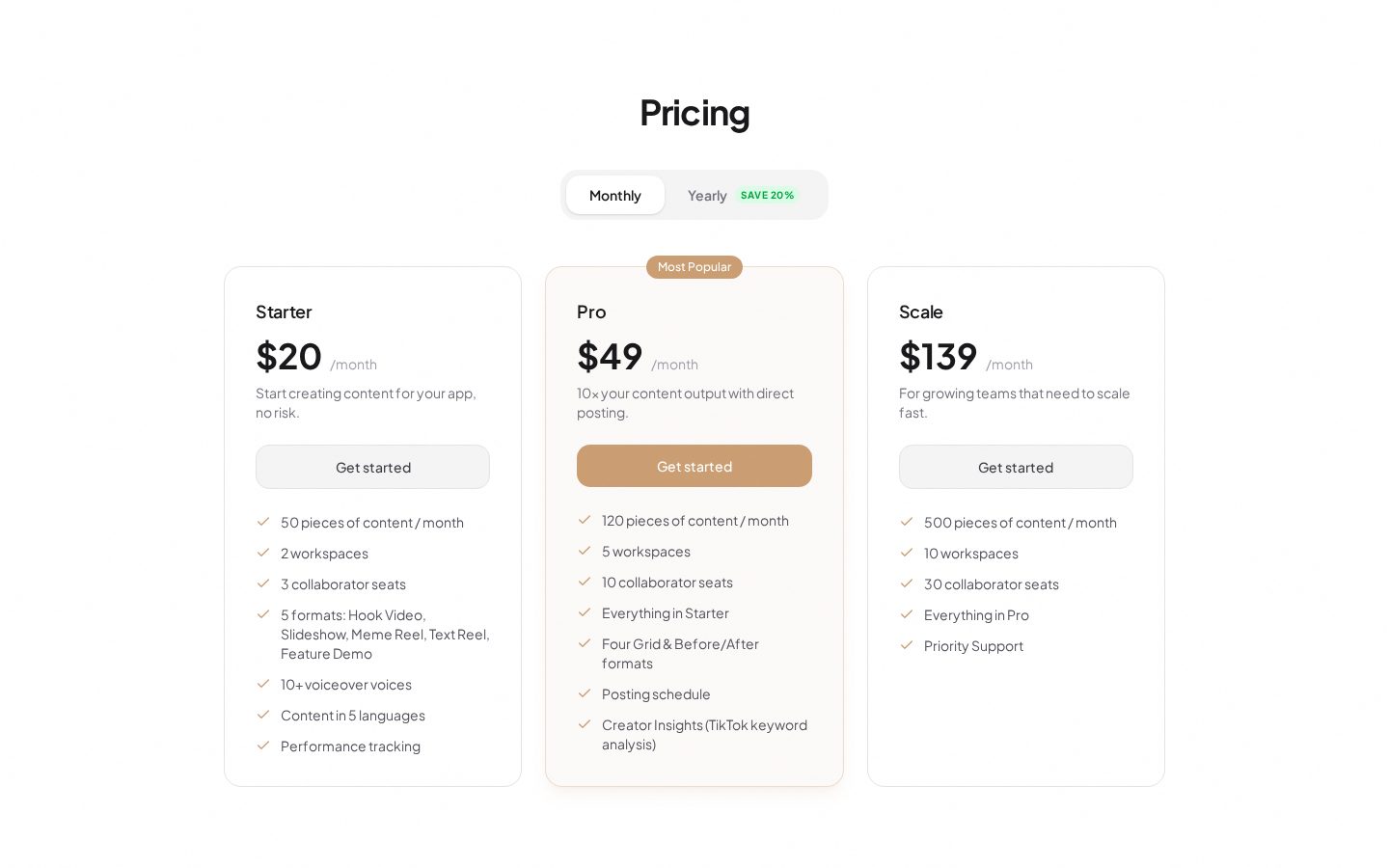 Vidotoria Pricing