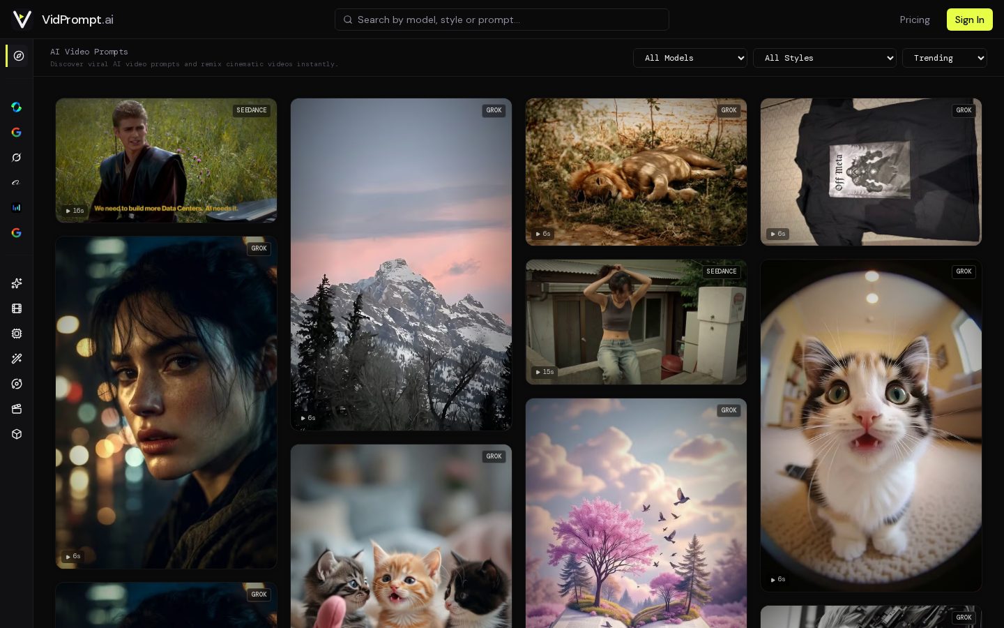 VidPrompt Homepage