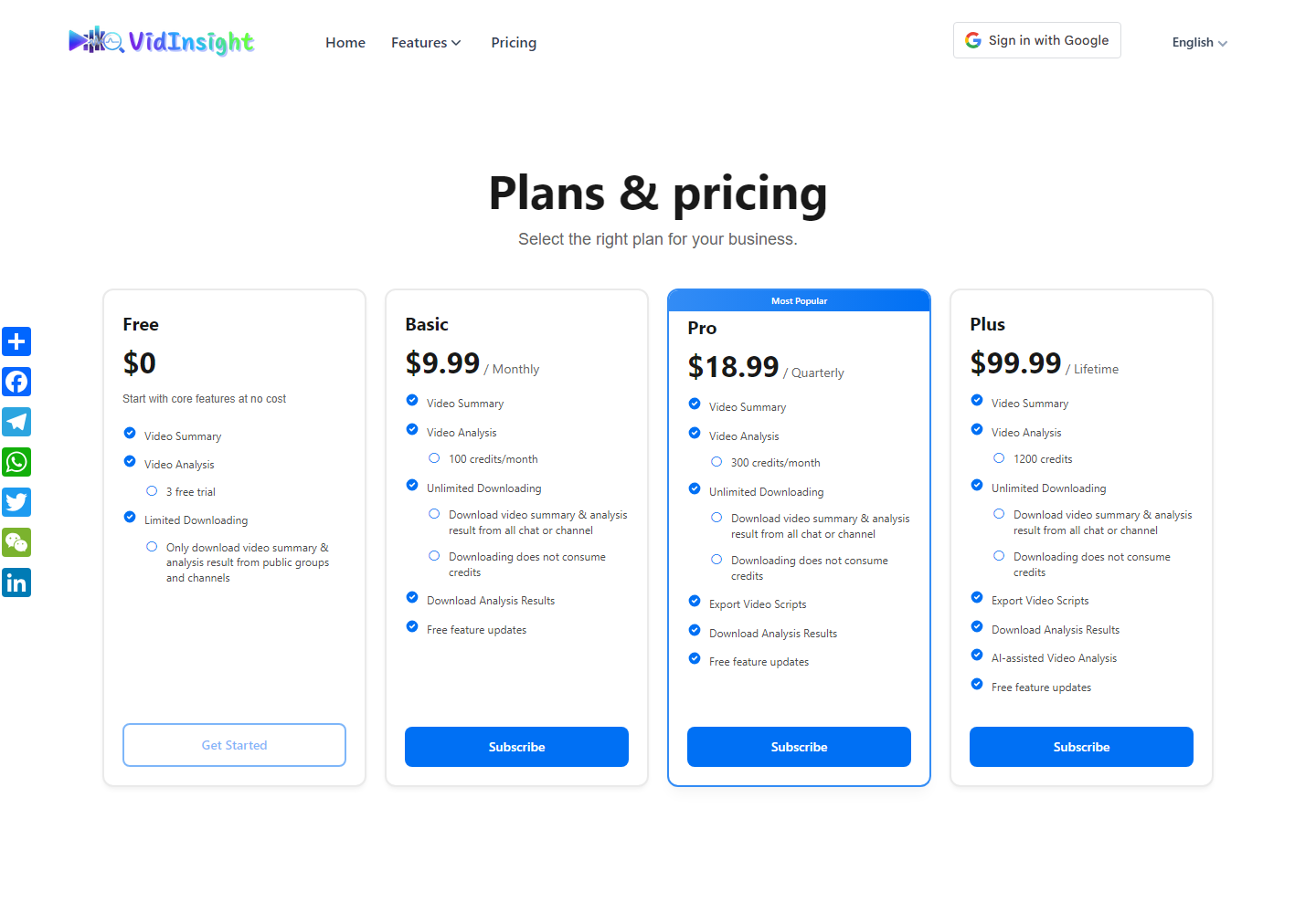 VidSaver.io pricing