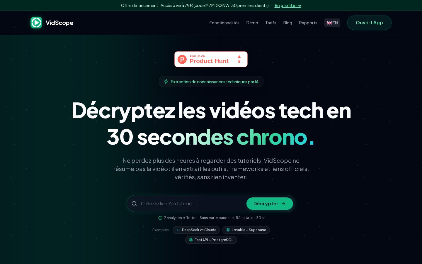 VidScope Homepage