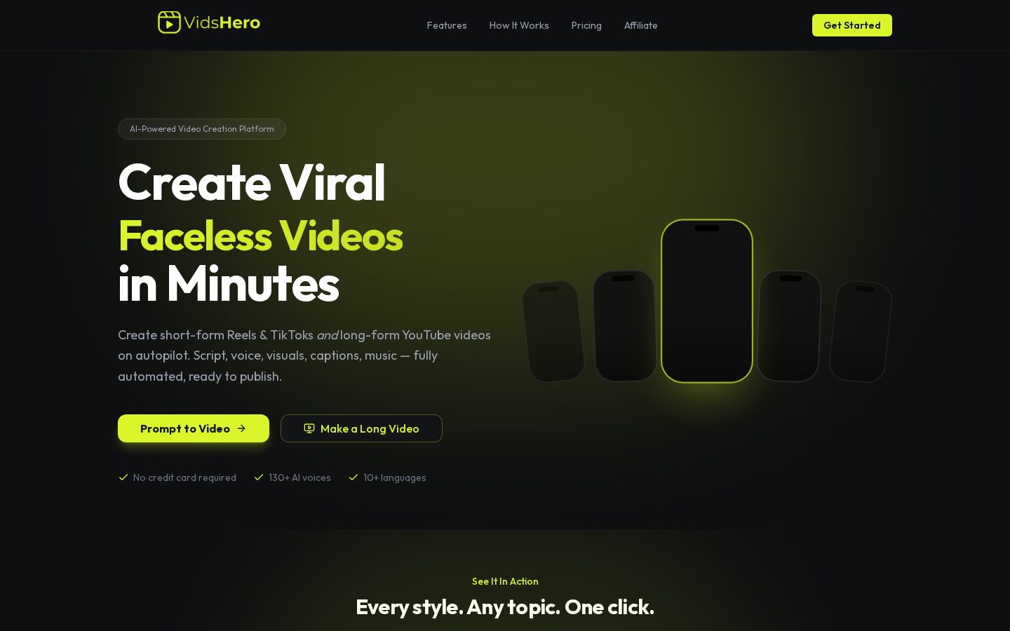 VidsHero Homepage