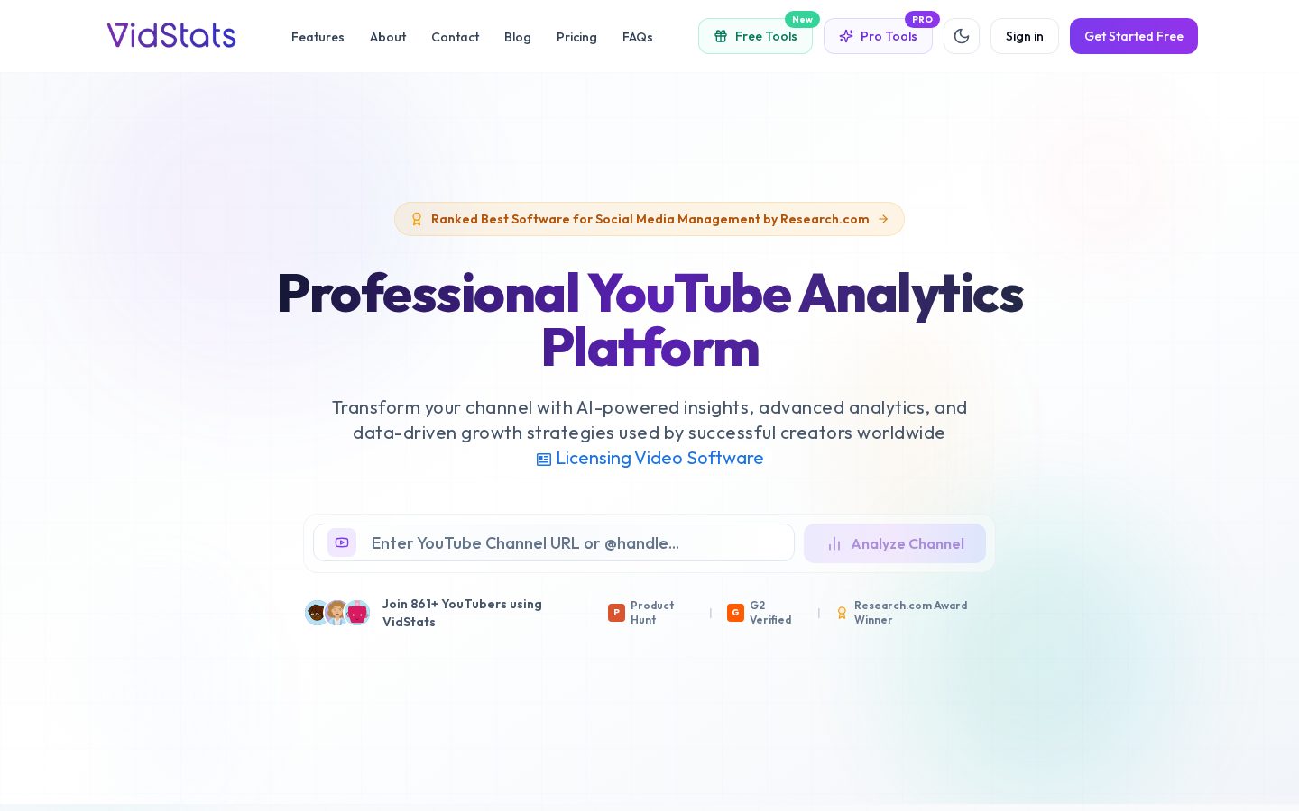 VidStats Homepage