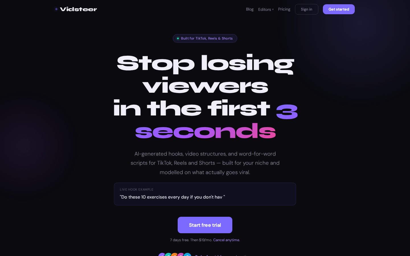 Vidsteer Homepage