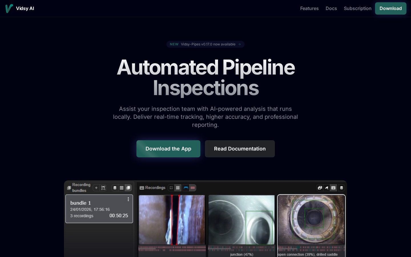 Vidsy.ai Homepage