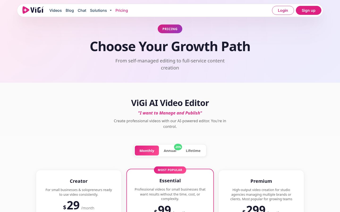 ViGi Pricing