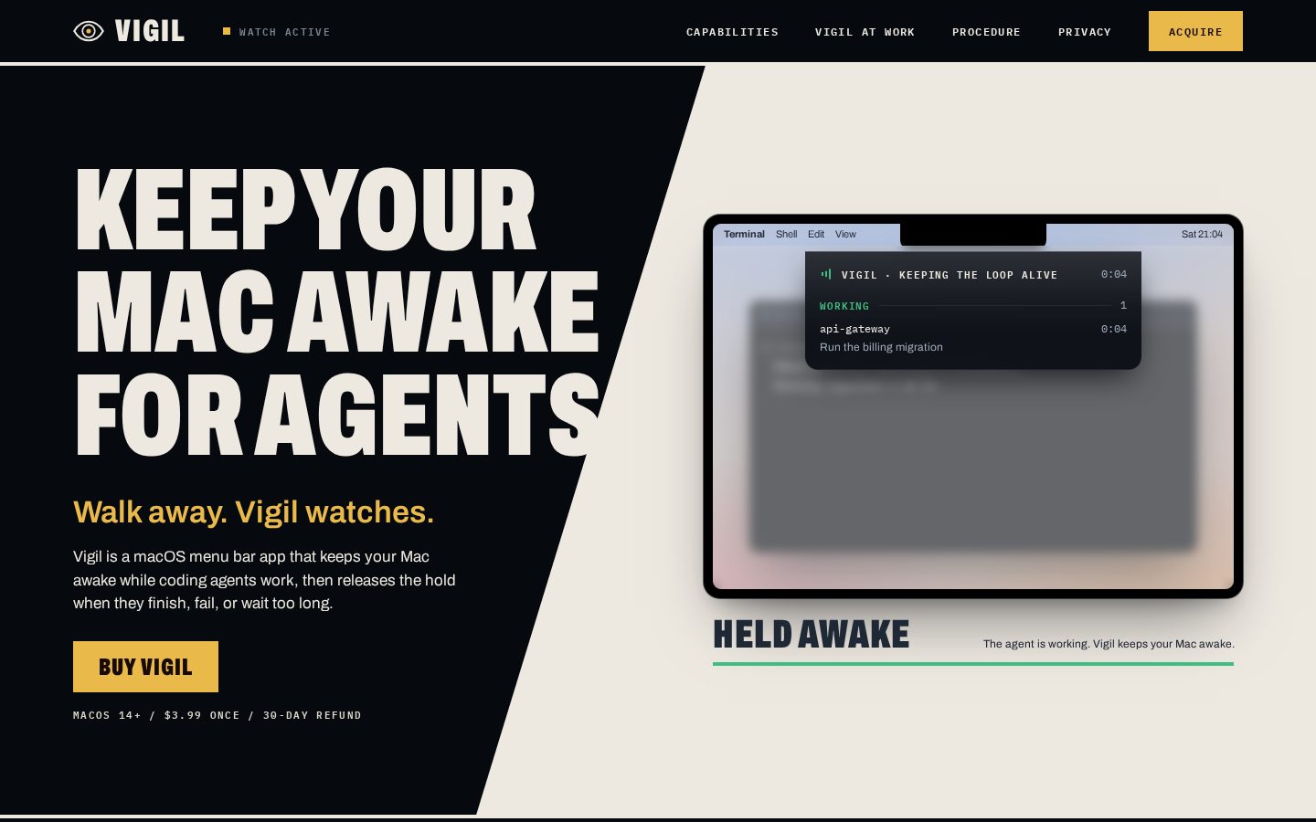 Vigil Homepage
