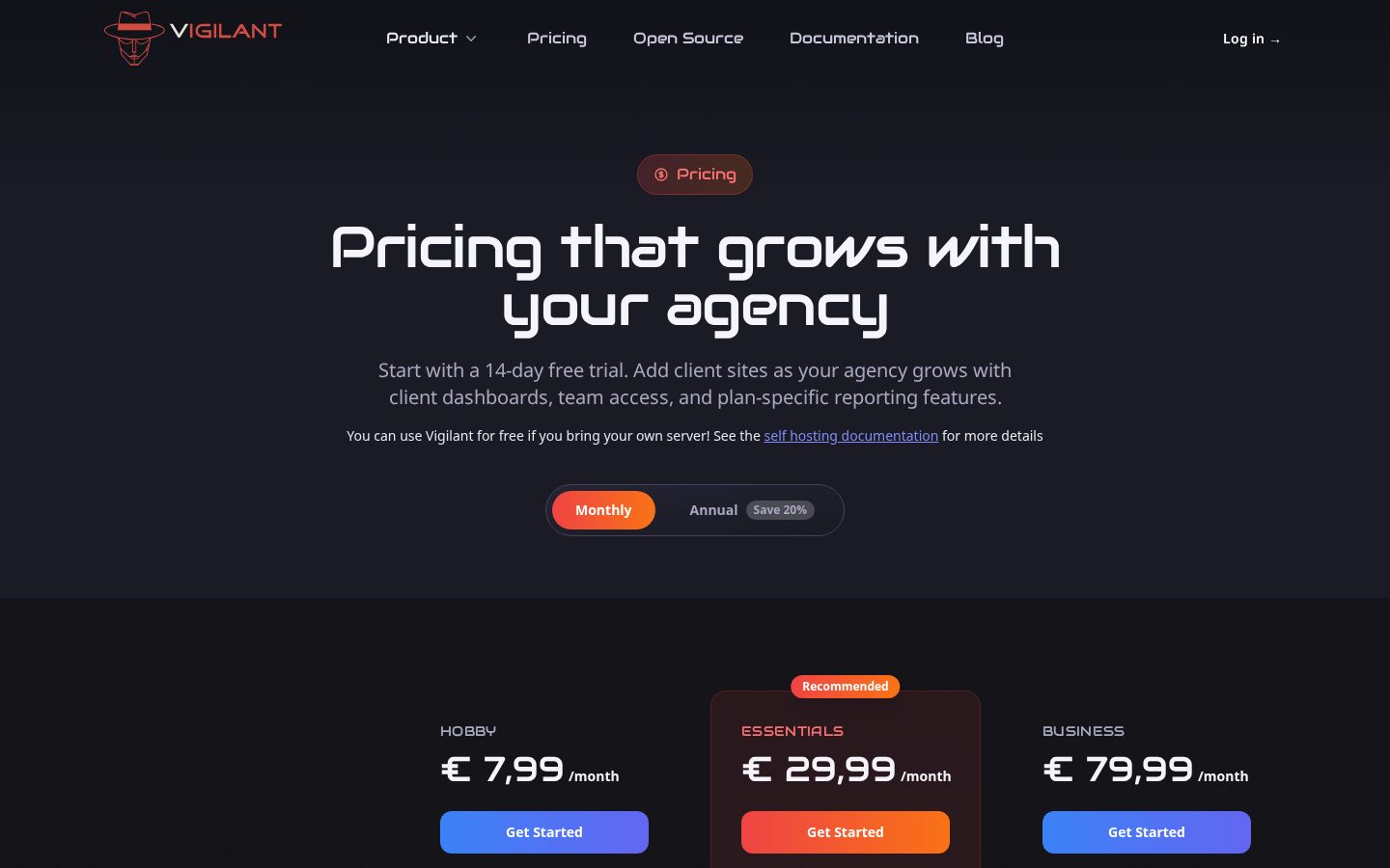 Vigilant Pricing