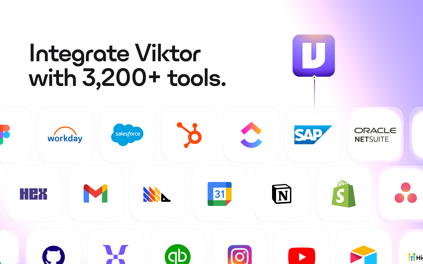Integrate Viktor with 3,200+ tools.